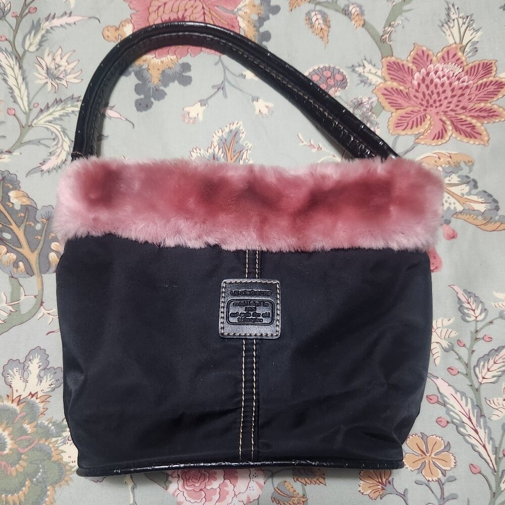 Liz Claiborne Vintage 90's/Y2K Purse Black/Pink